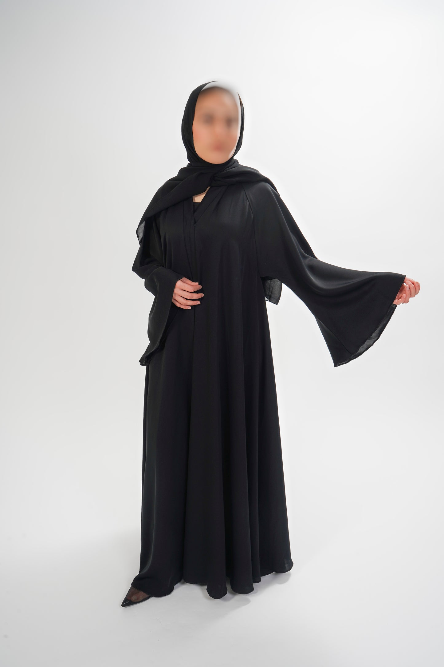 A-line Black Abaya