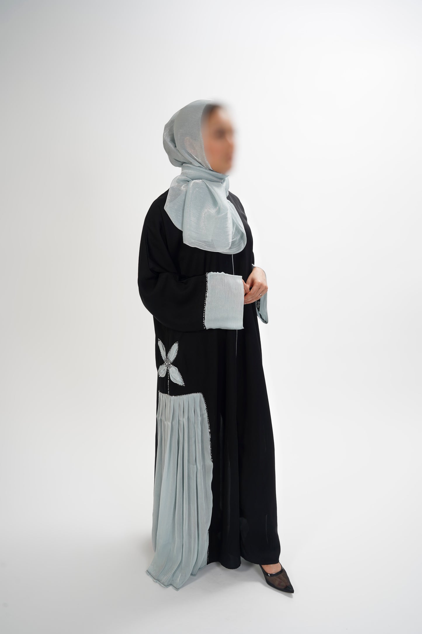 Chiffon Flower Abaya