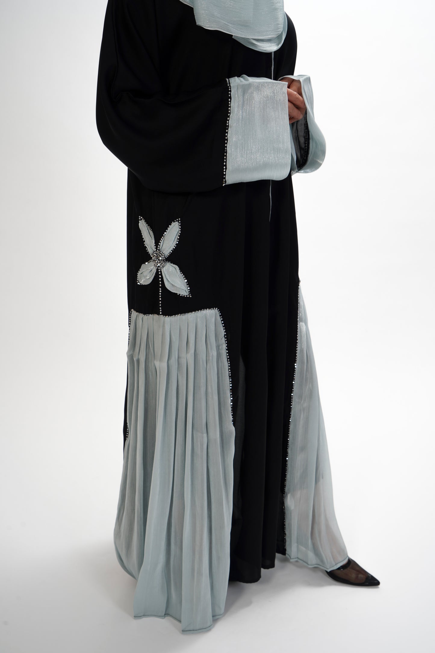 Chiffon Flower Abaya