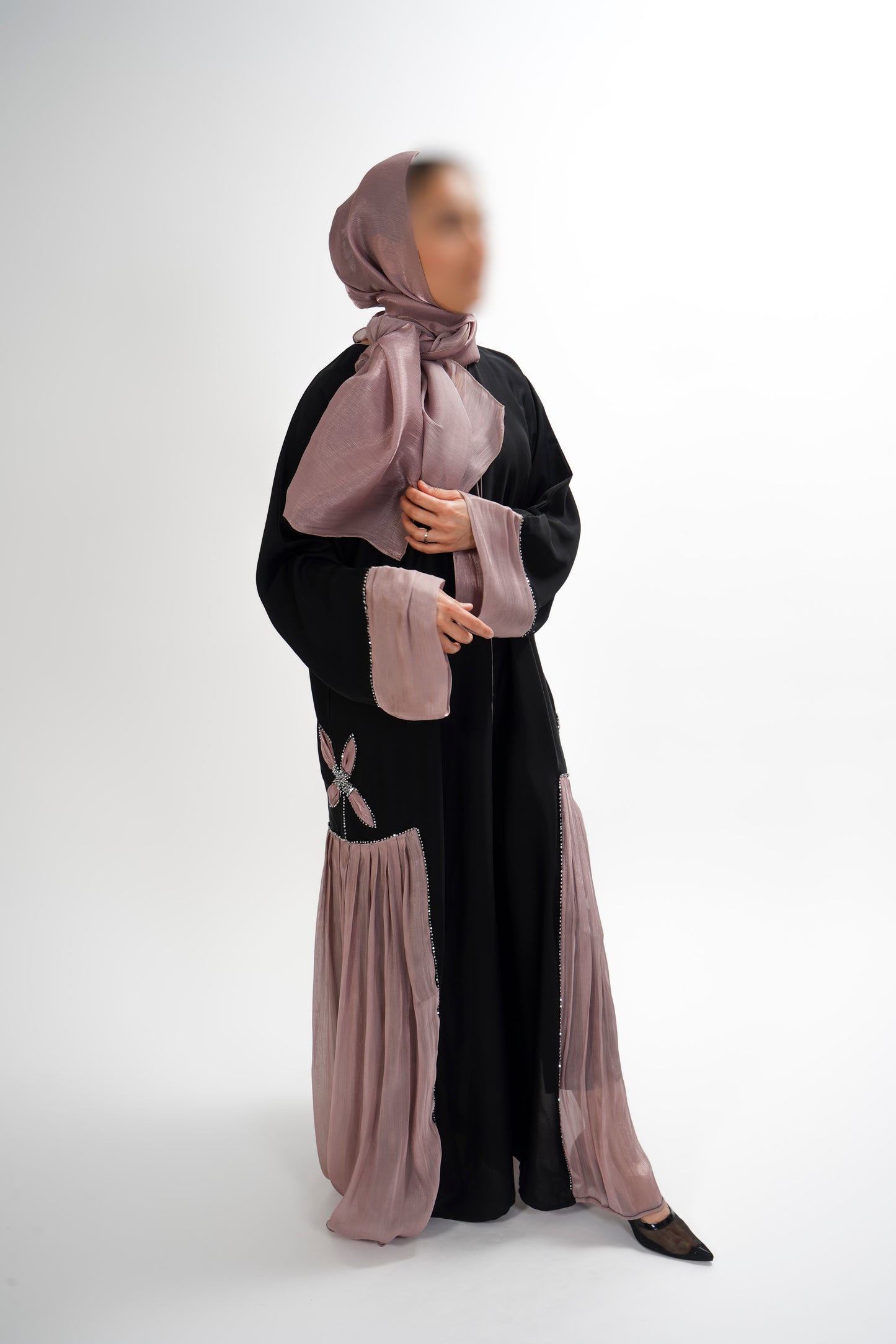Chiffon Flower Abaya