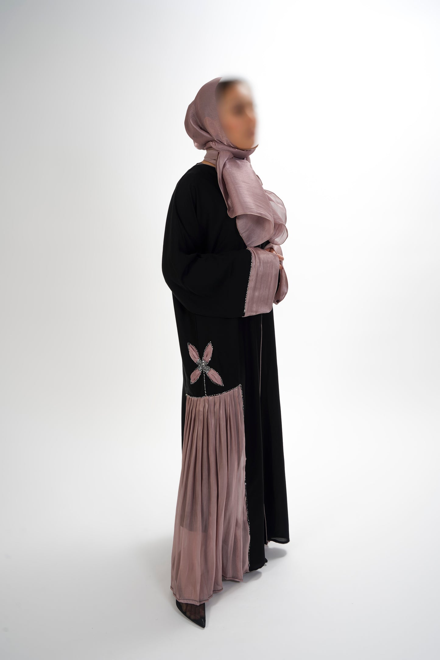 Chiffon Flower Abaya