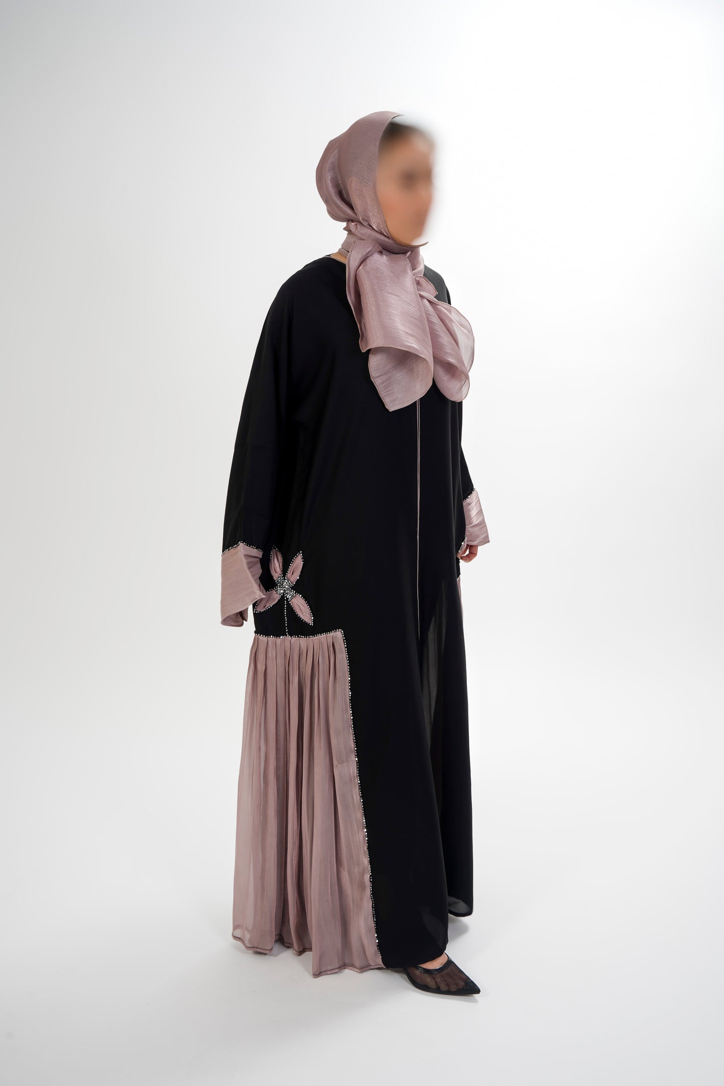 Chiffon Flower Abaya