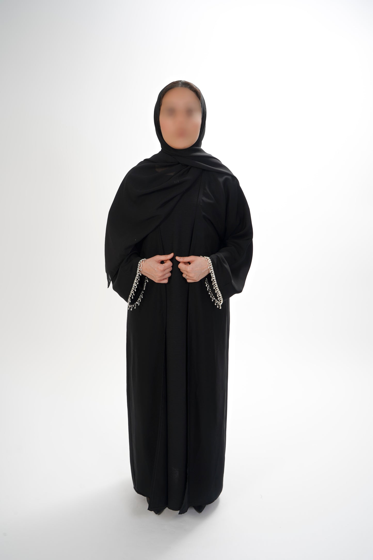 Diamante Lace Abaya Set