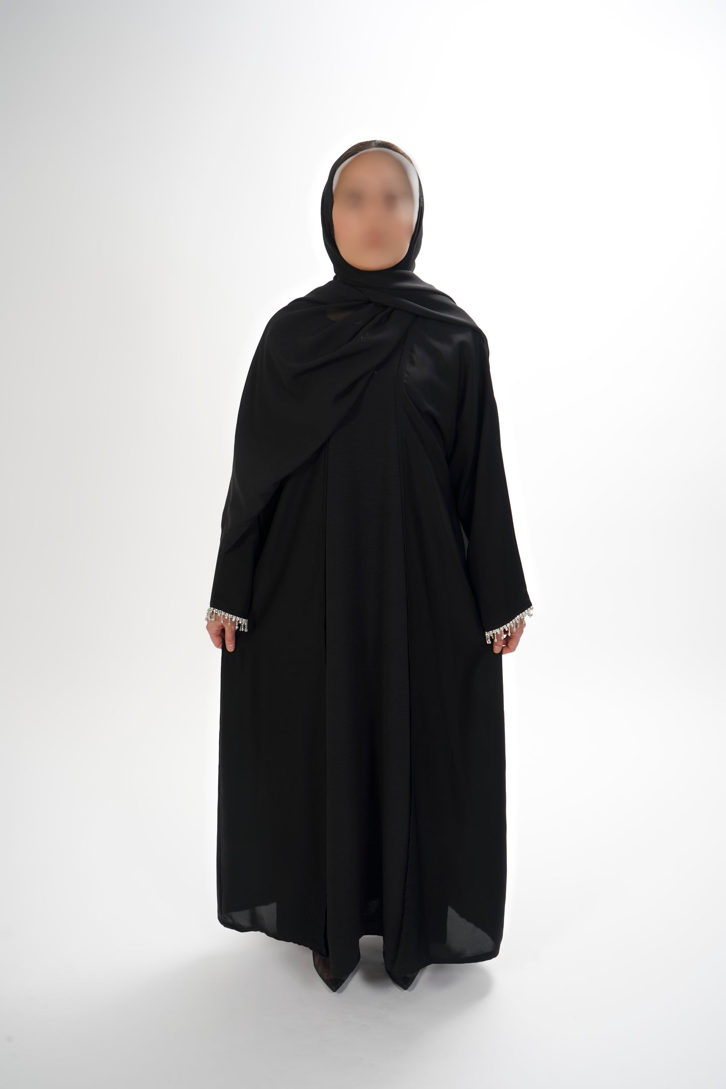 Diamante Lace Abaya Set