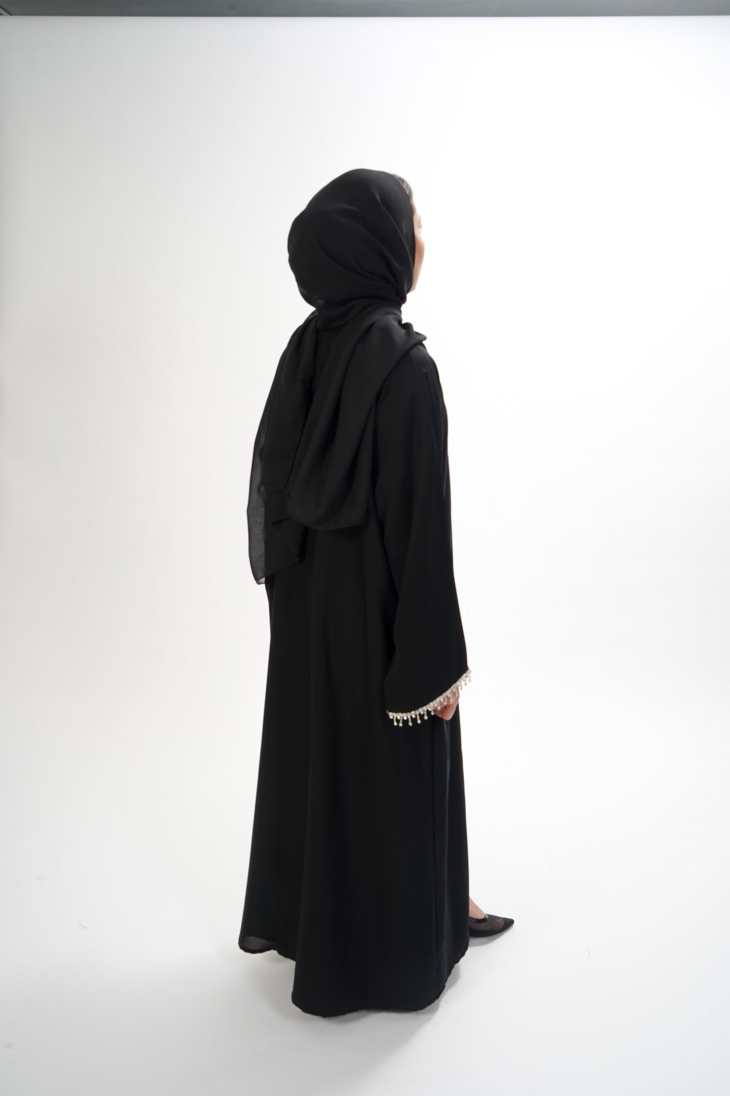 Diamante Lace Abaya Set