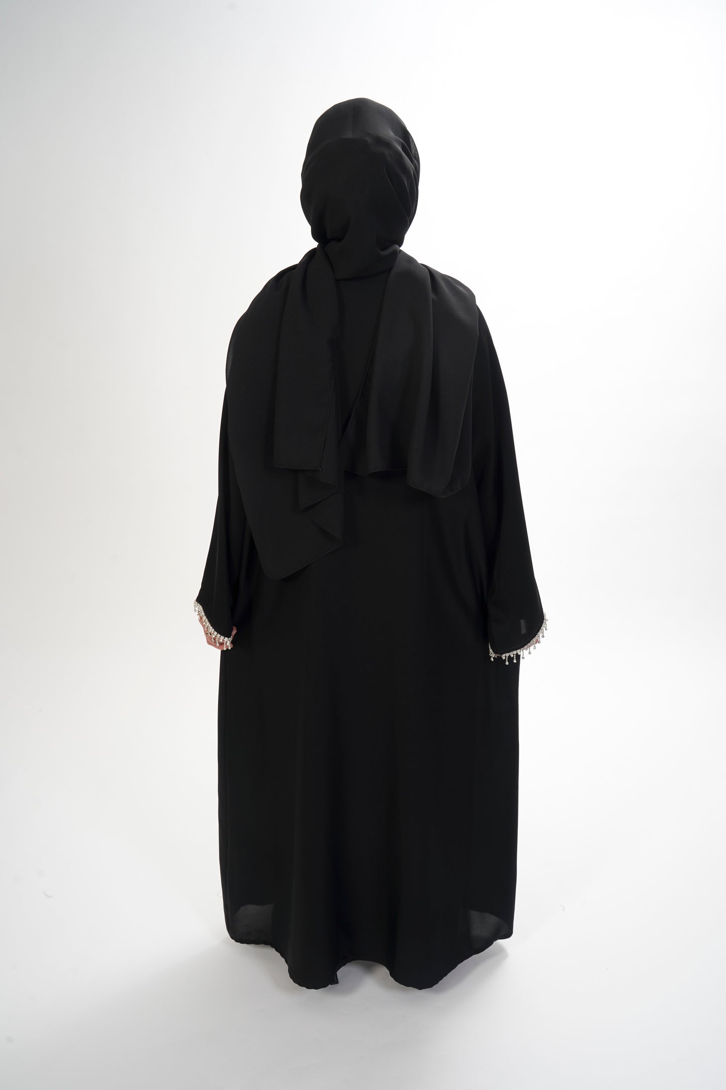 Diamante Lace Abaya Set