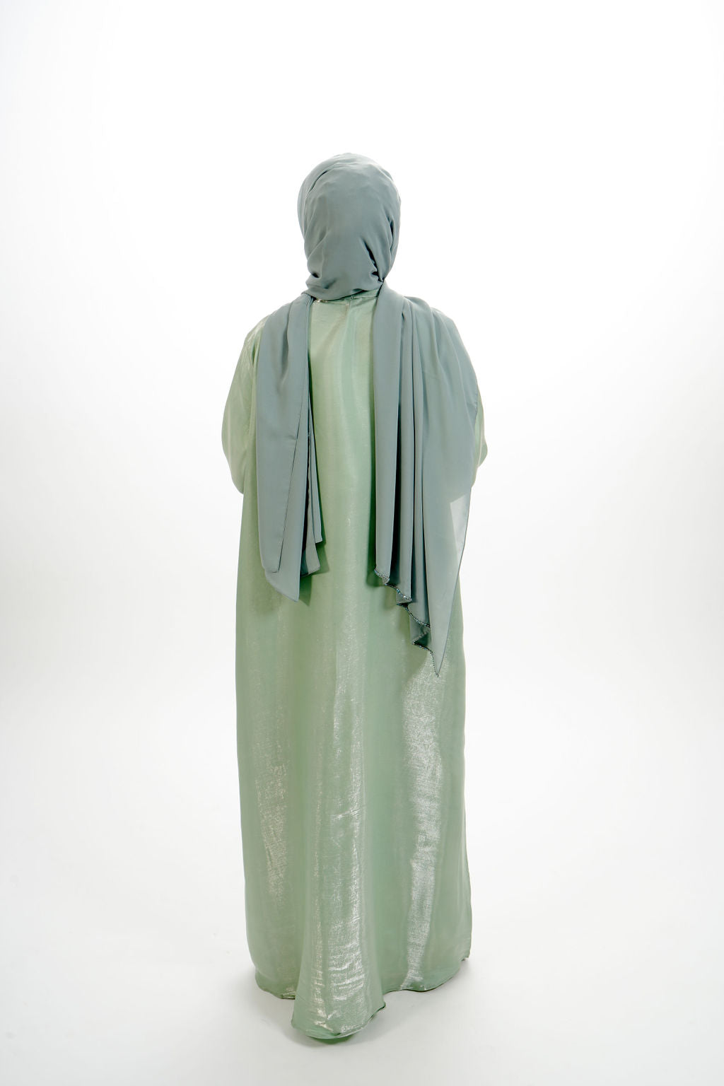 Pastel Green Embellished Abaya