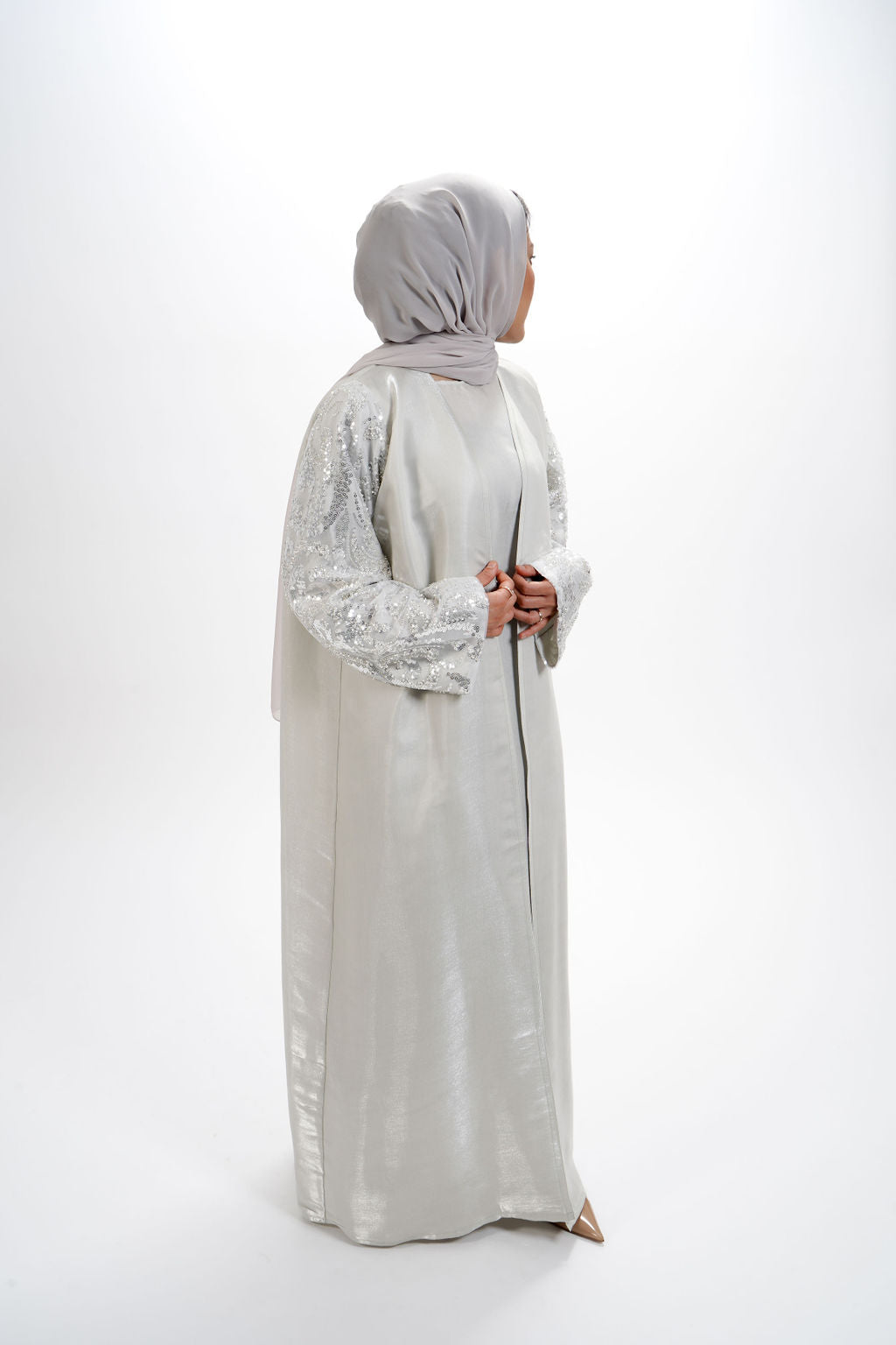 Sequin Sleeves Abaya