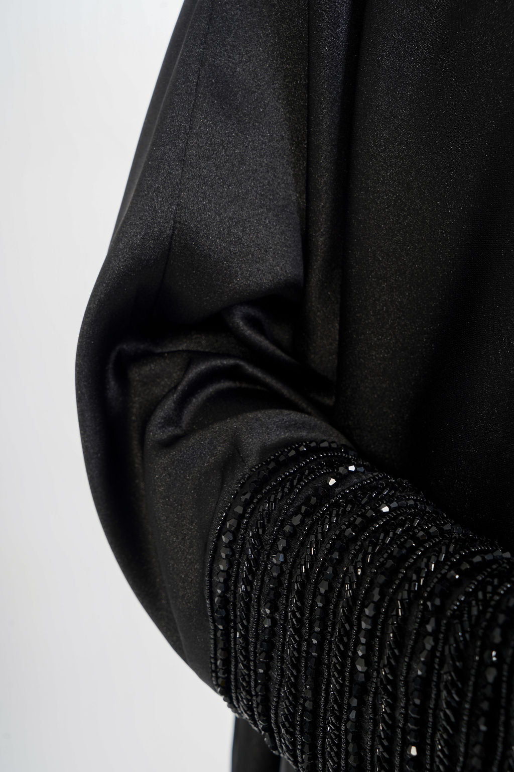 Black Umbrella Embroidered Abaya