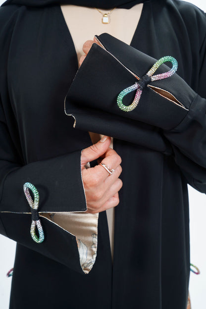 Diamanté Bow Abaya