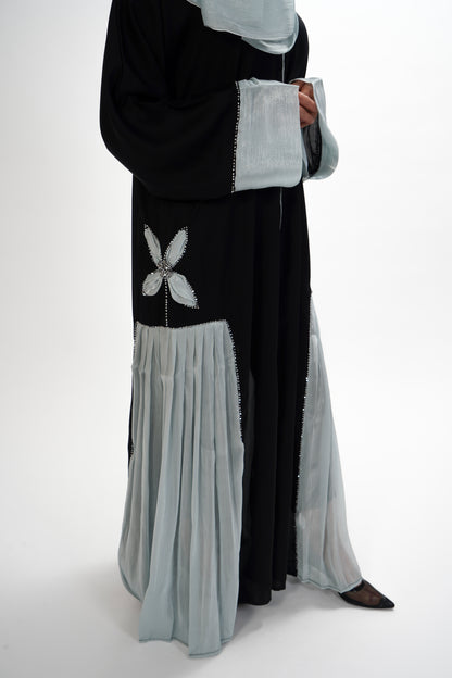 Chiffon Flower Abaya