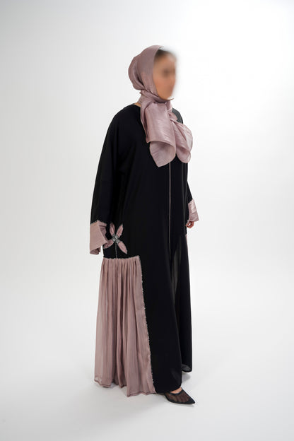 Chiffon Flower Abaya