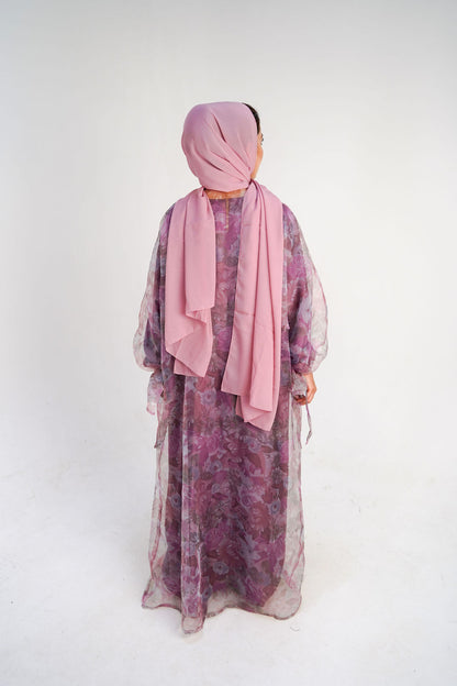 Floral Organza Abaya